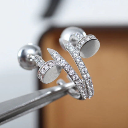 [✨ROSE💎]JUSTE FULL DIAMOND SMALL EARRINGS