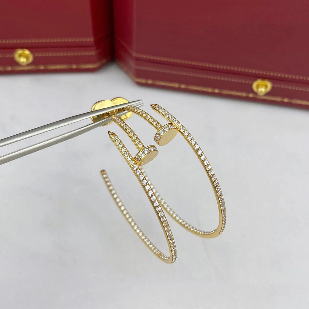 [✨ROSE💎]JUSTE FULL DIAMOND LARGE EARRINGS