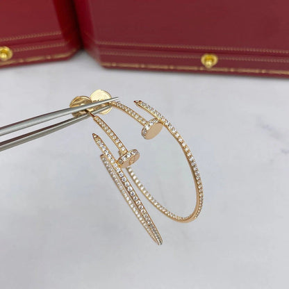 [✨ROSE💎]JUSTE FULL DIAMOND LARGE EARRINGS