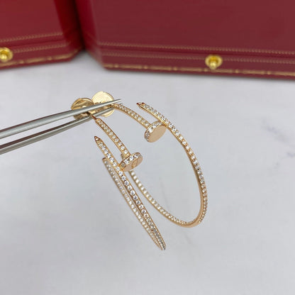 [✨ROSE💎]JUSTE EARRINGS FULL DIAMONDS 1.8MM