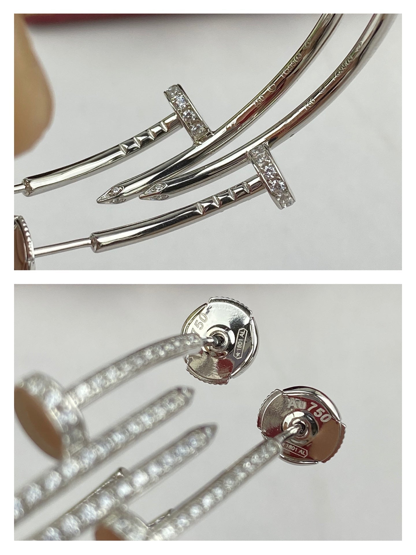 [✨ROSE💎]JUSTE EARRINGS FULL DIAMONDS 1.8MM