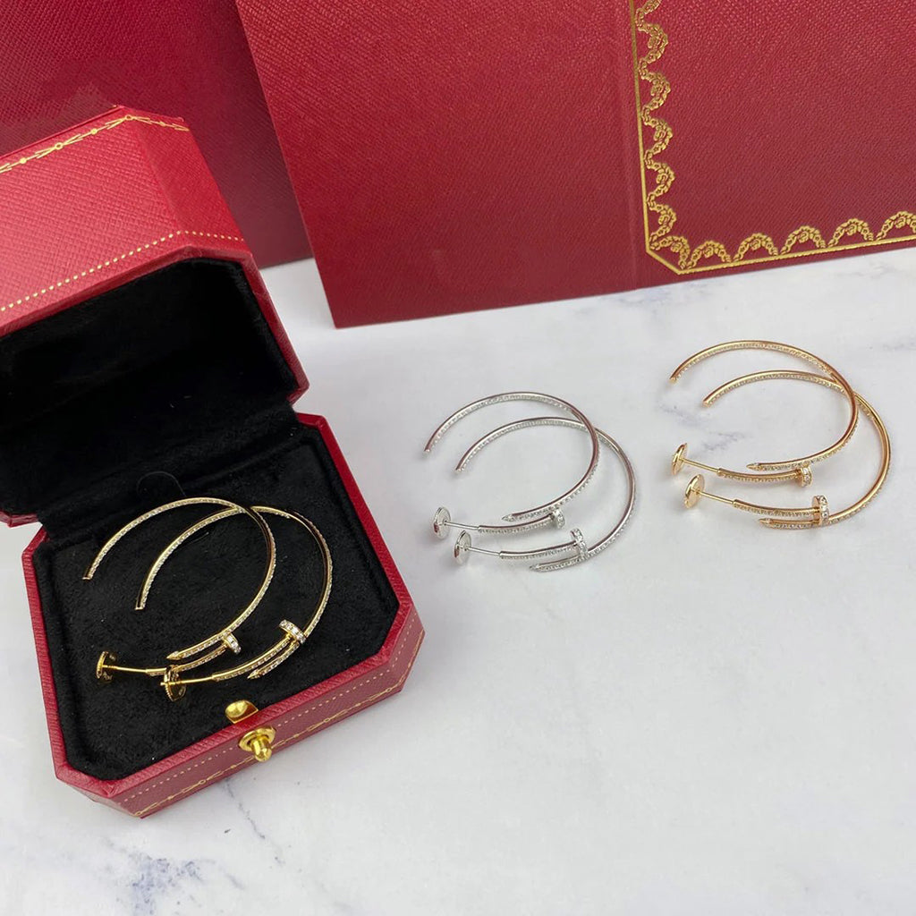 [✨ROSE💎]JUSTE FULL DIAMOND LARGE EARRINGS