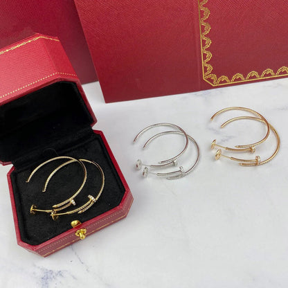 [✨ROSE💎]JUSTE FULL DIAMOND LARGE EARRINGS