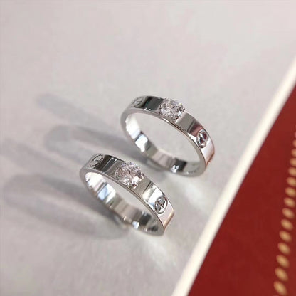 [✨ROSE💎]LOVE RING 3.6MM 1 BIG DIAMOND