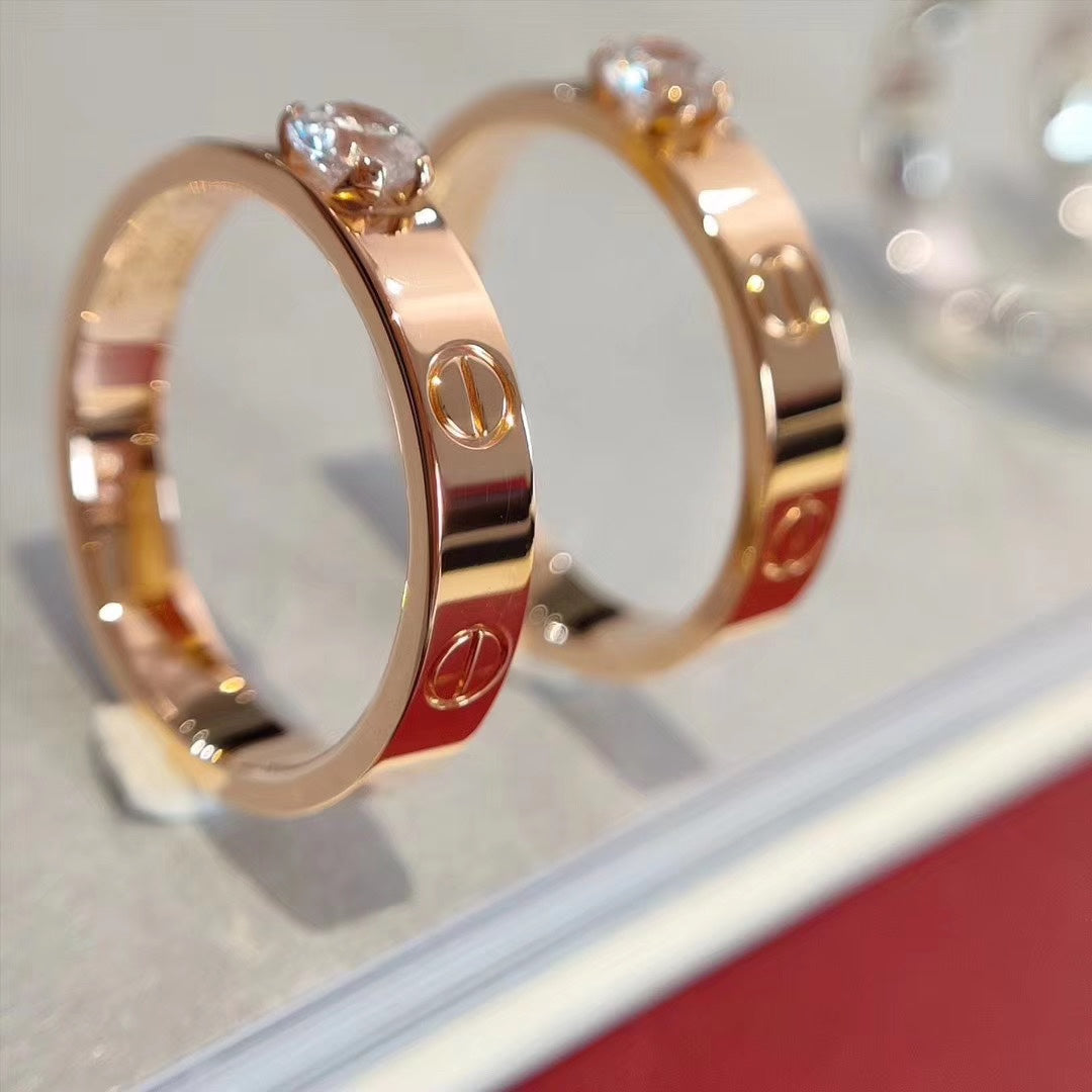 [✨ROSE💎]LOVE RING 3.6MM 1 BIG DIAMOND