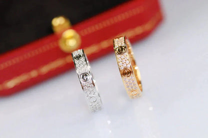 [✨ROSE💎]LOVE RING 3.6MM DIAMOND PAVED