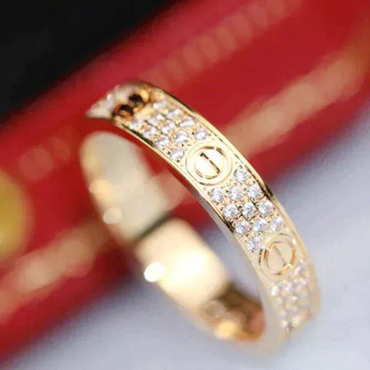 [✨ROSE💎]LOVE RING 3.6MM DIAMOND PAVED