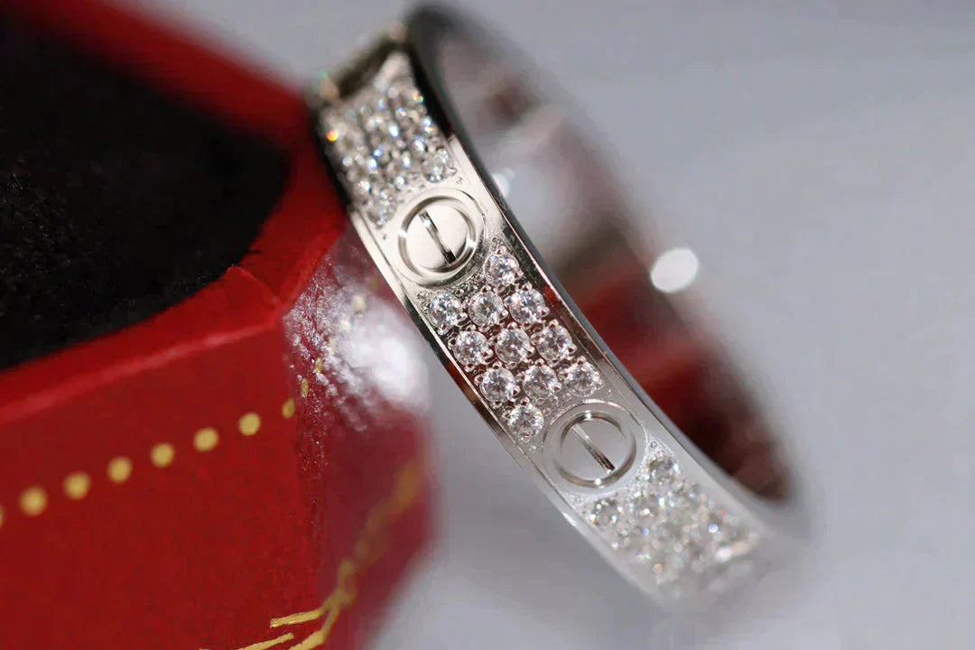 [✨ROSE💎]LOVE RING 3.6MM DIAMOND PAVED