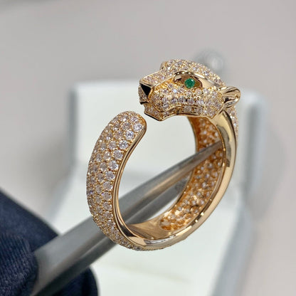 [✨ROSE💎]PANTHERE PINK GOLD DIAMOND RING