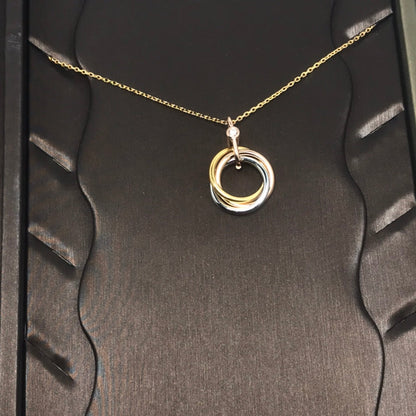 [✨ROSE💎]TRINITY  NECKLACE 1 DIAMOND