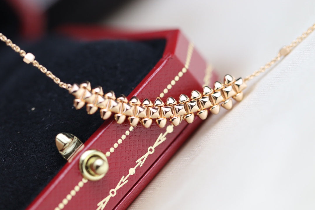 [✨ROSE💎]CLASH PINK GOLD NECKLACE
