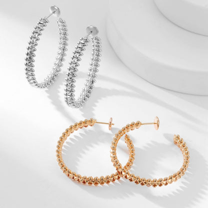 [✨ROSE💎]CLASH HOOP LARGE EARRINGS