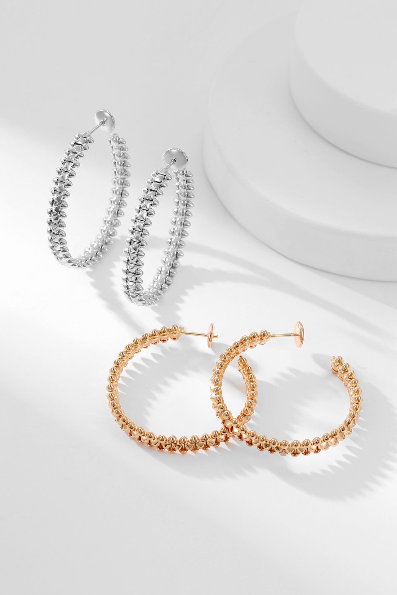 [✨ROSE💎]CLASH HOOP EARRINGS