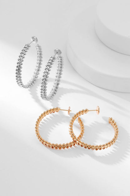[✨ROSE💎]CLASH HOOP EARRINGS