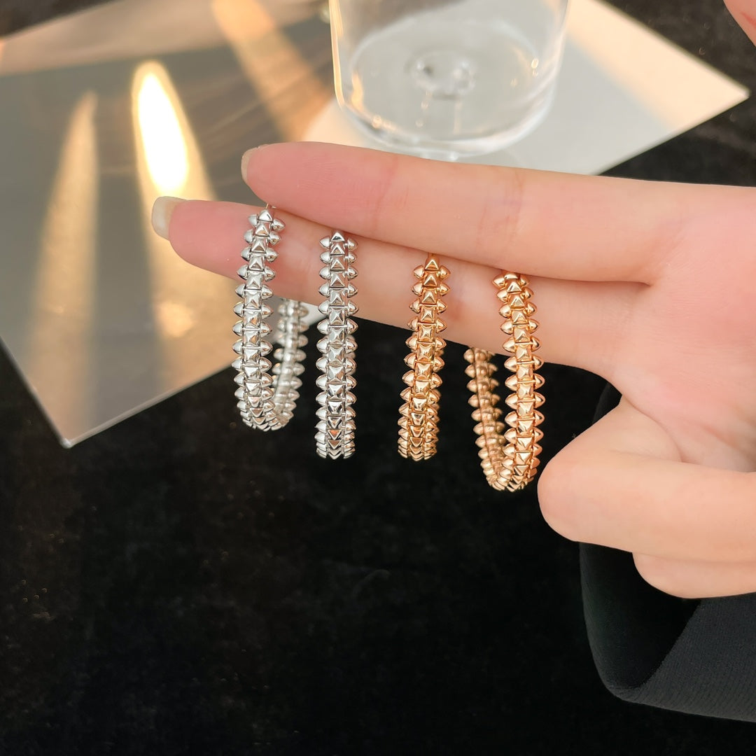 [✨ROSE💎]CLASH HOOP LARGE EARRINGS