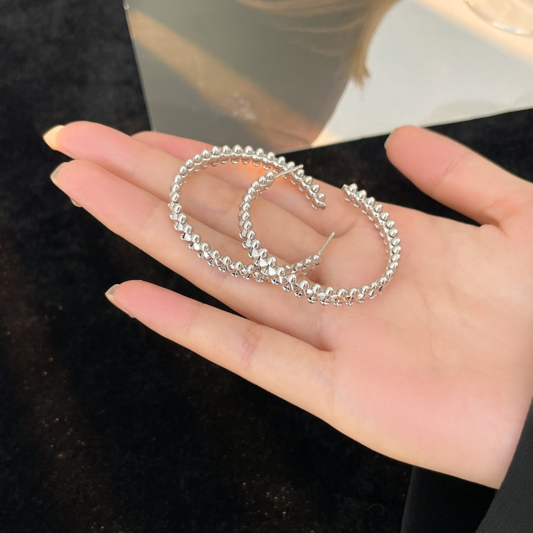 [✨ROSE💎]CLASH HOOP EARRINGS