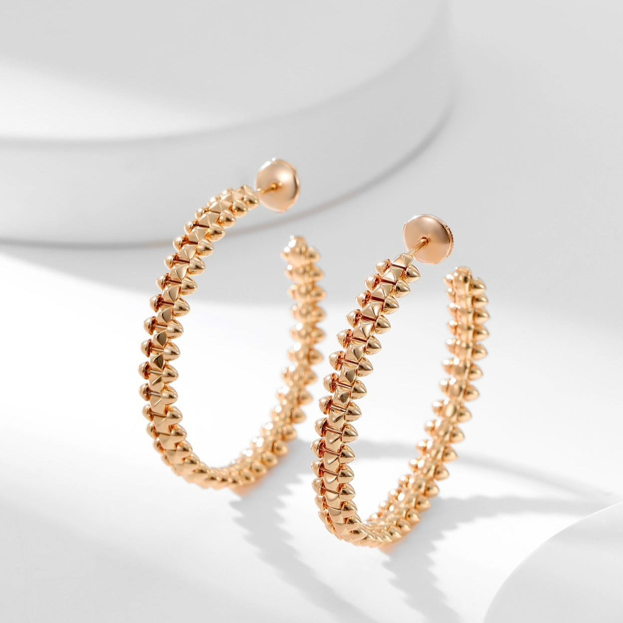 [✨ROSE💎]CLASH HOOP LARGE EARRINGS