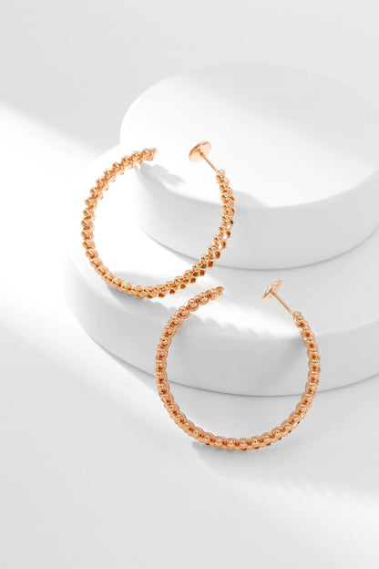 [✨ROSE💎]CLASH HOOP EARRINGS