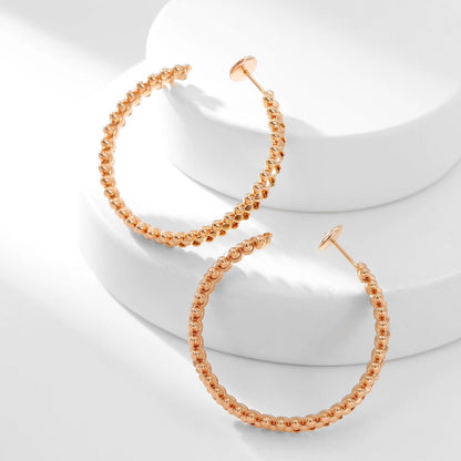 [✨ROSE💎]CLASH HOOP LARGE EARRINGS