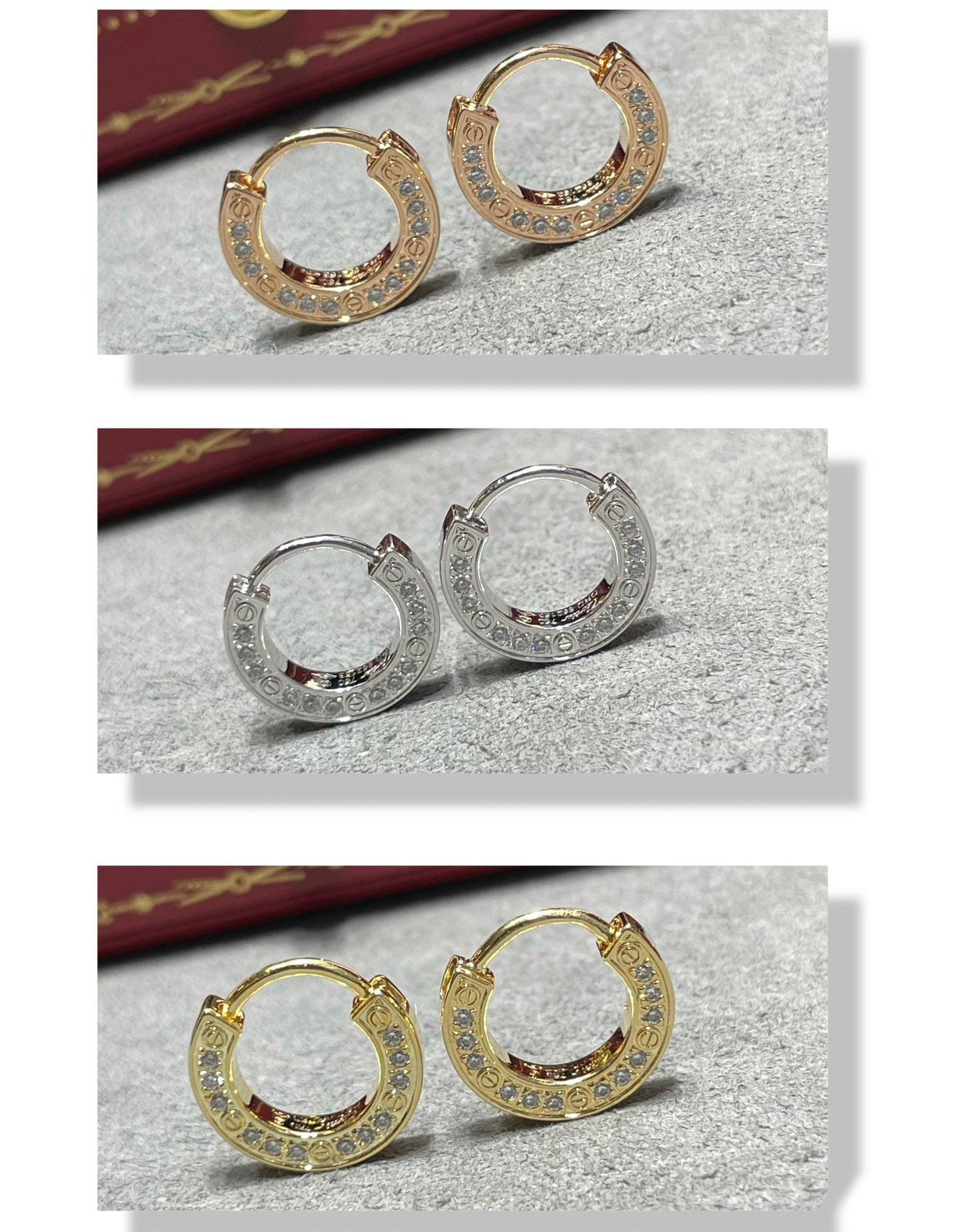 [✨ROSE💎]LOVE DIAMOND EARRINGS