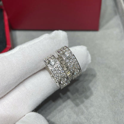 [✨ROSE💎]LOVE 5.5MM DIAMOND PAVED EARRINGS