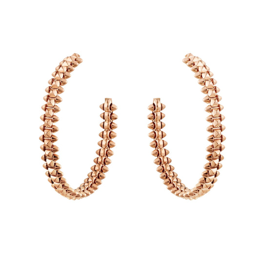 [✨ROSE💎]CLASH LARGE HOOP EARRINGS