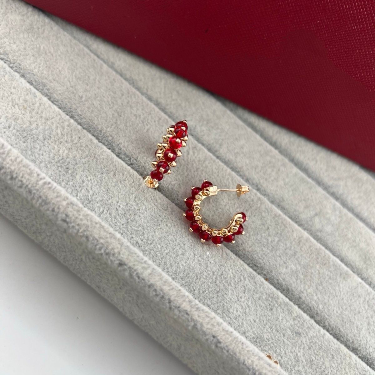 [✨ROSE💎]NEW COLORED GEMSTONE COLLECTION SMALL HOOP EARRINGS