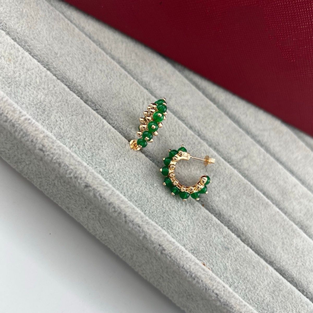 [✨ROSE💎]NEW COLORED GEMSTONE COLLECTION SMALL HOOP EARRINGS