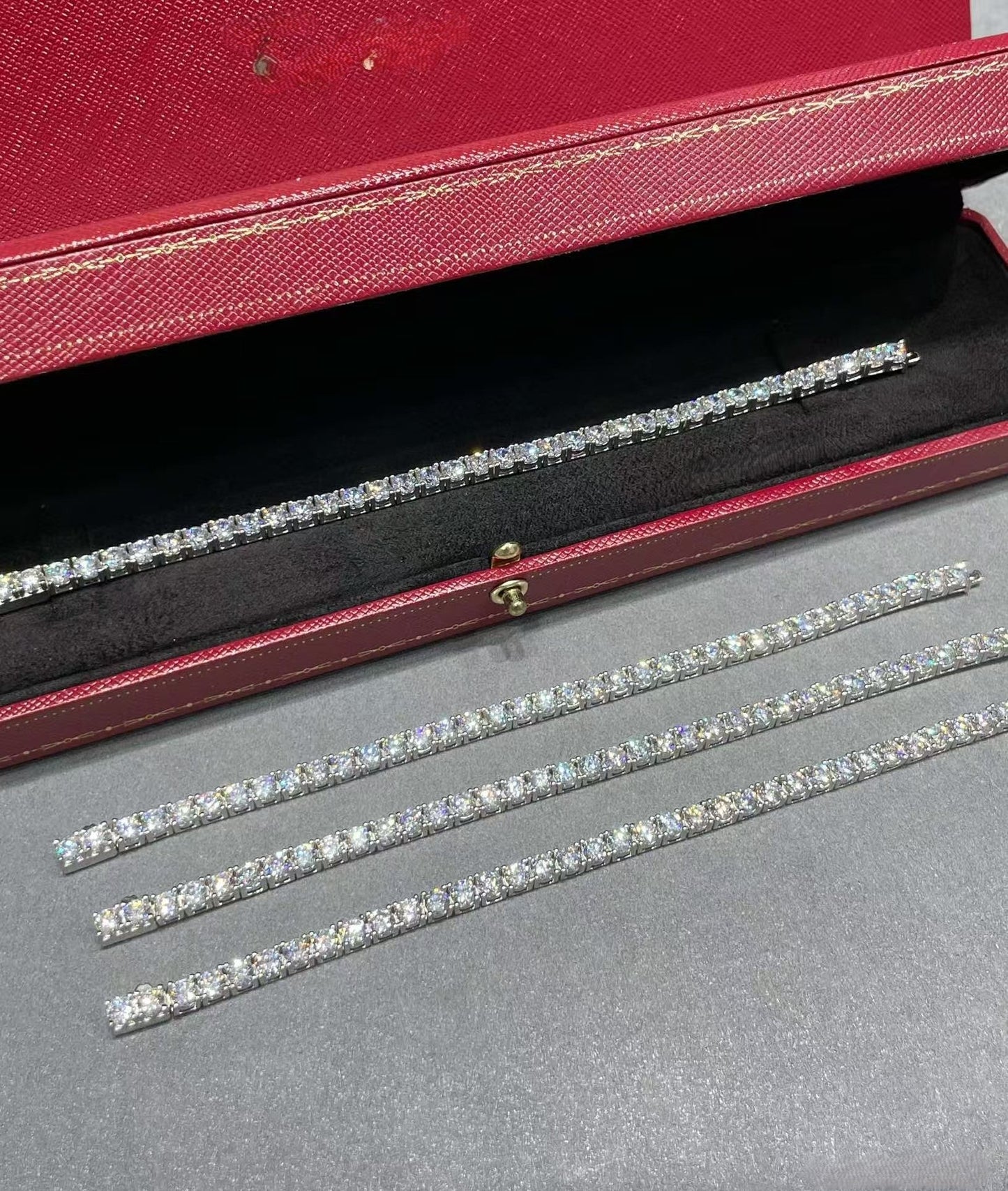 [✨ROSE💎 jewelrys]TENNIS BRACELET WITH FULL DIAMOND SETTING