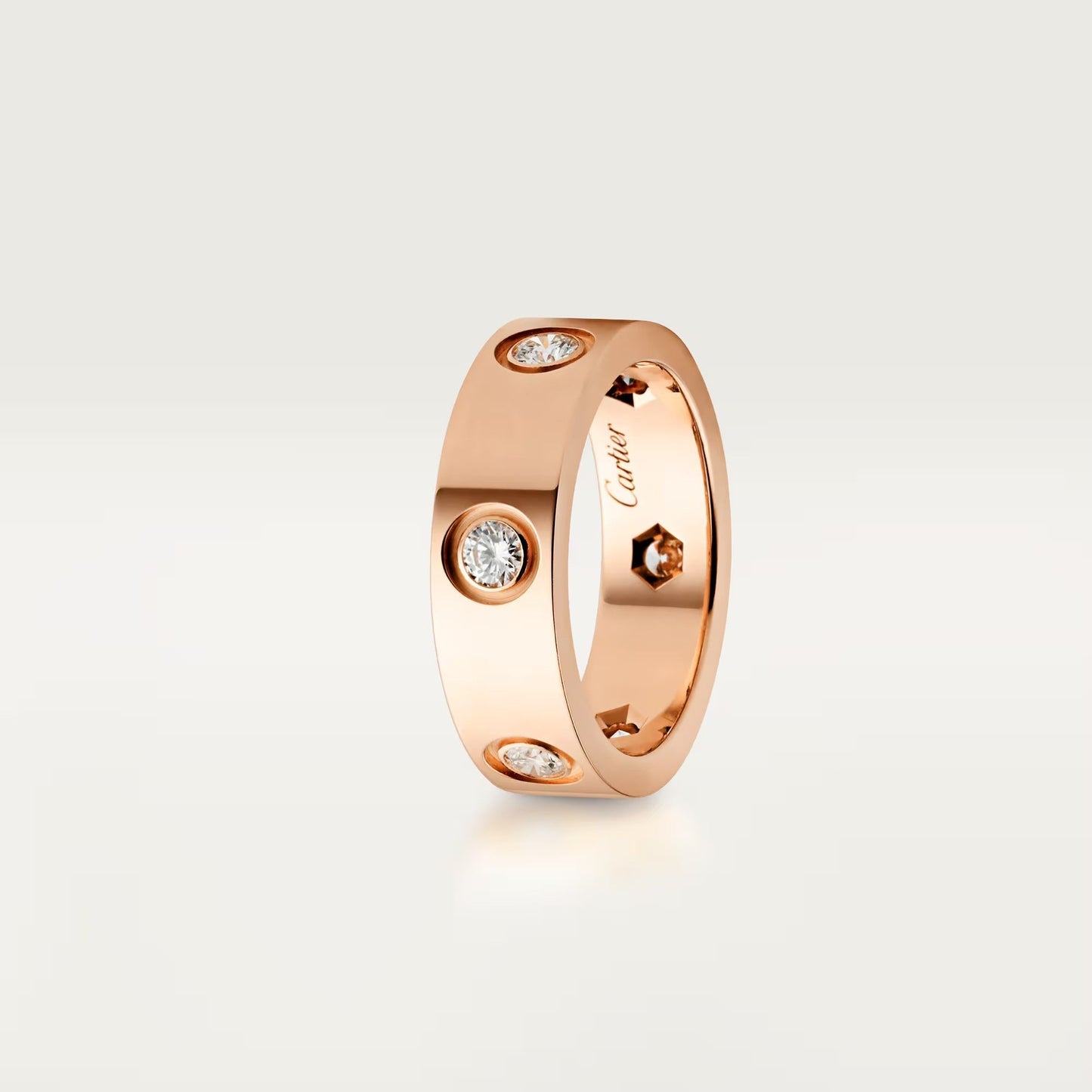 [✨ROSE💎]LOVE 5.5MM 6 DIAMOND RING