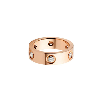 [✨ROSE💎]LOVE 5.5MM 6 DIAMOND RING