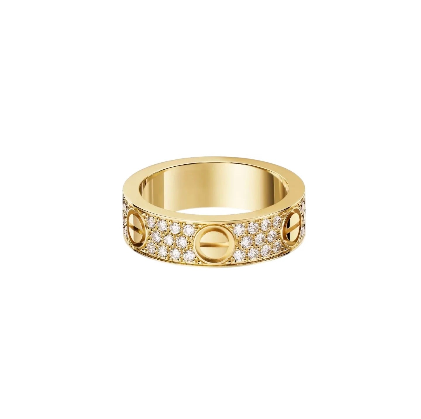 [✨ROSE💎]LOVE RING 5.5MM DIAMONDS PAVED