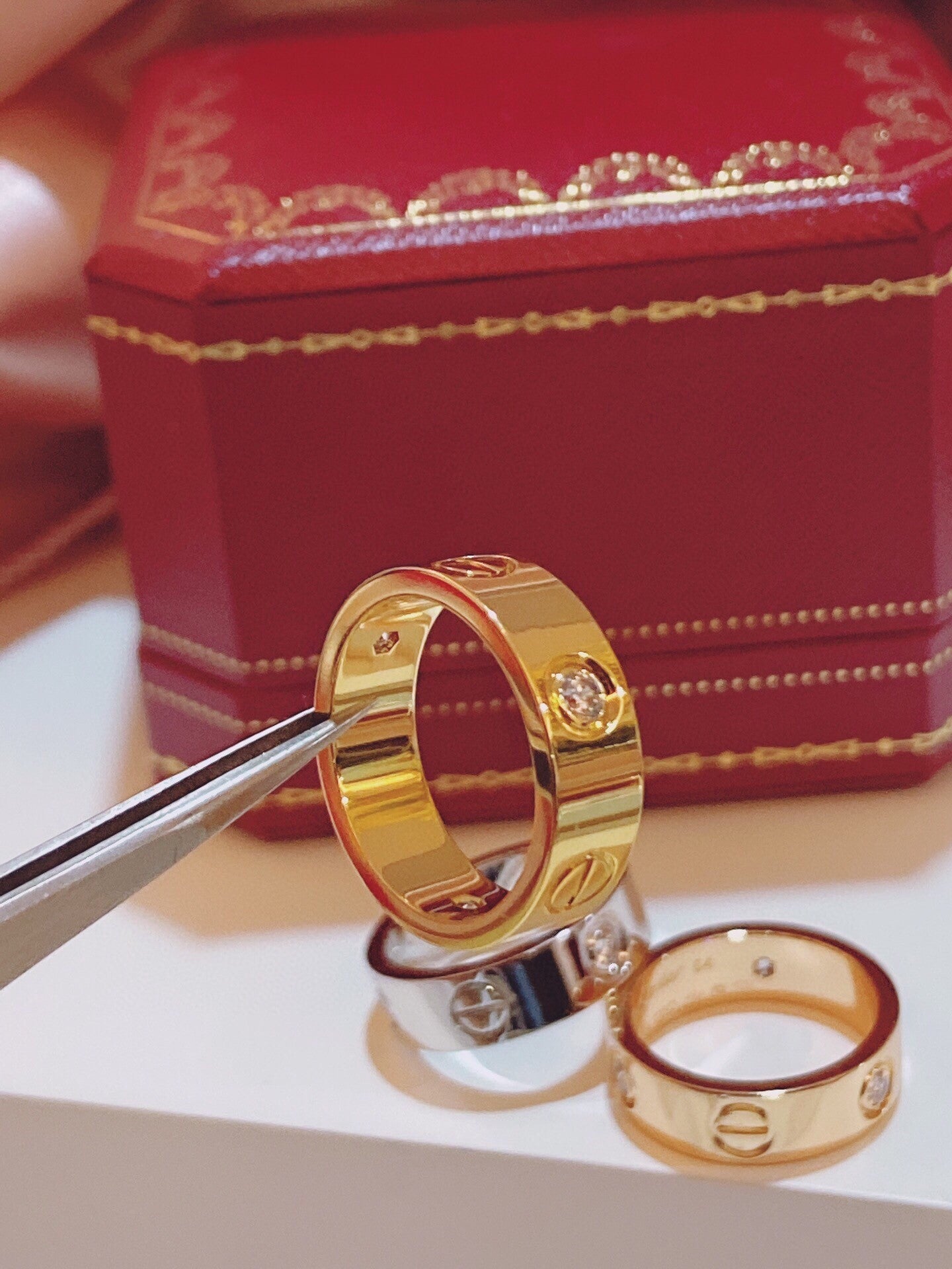 [✨ROSE💎]Three-Diamond Ring
