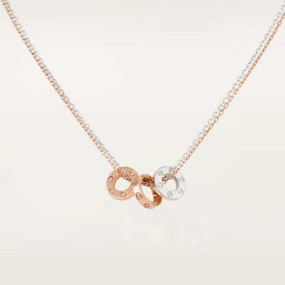 [✨ROSE💎]LOVE 6 DIAMOND PENDANT NECKLACE