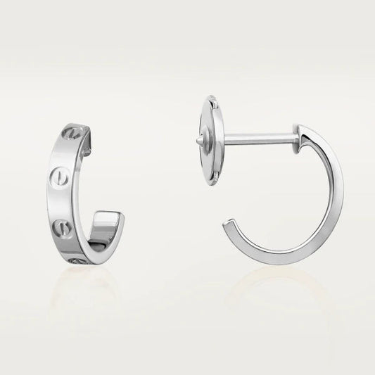 [✨ROSE💎]LOVE EARRINGS 2.65MM SILVER