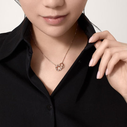 [✨ROSE💎]LOVE  FULL DIAMOND PENDANT NECKLACE