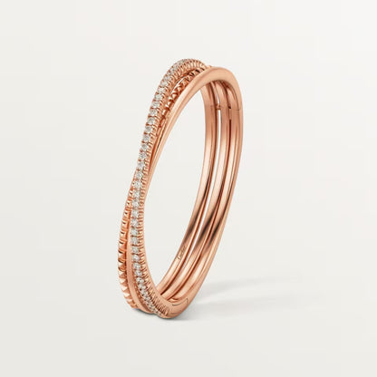 [✨ROSE💎]ETINCELLE HALF-PAVED DIAMOND BRACELET