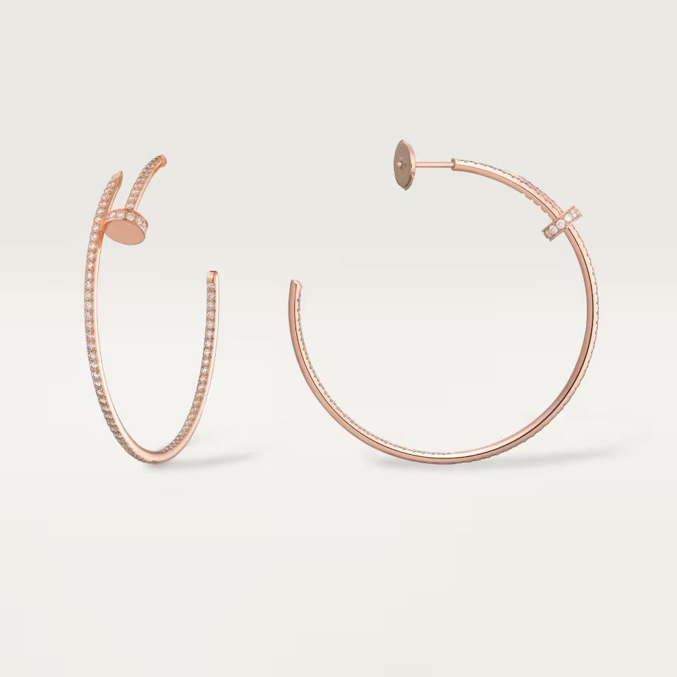 [✨ROSE💎]JUSTE FULL DIAMOND LARGE EARRINGS