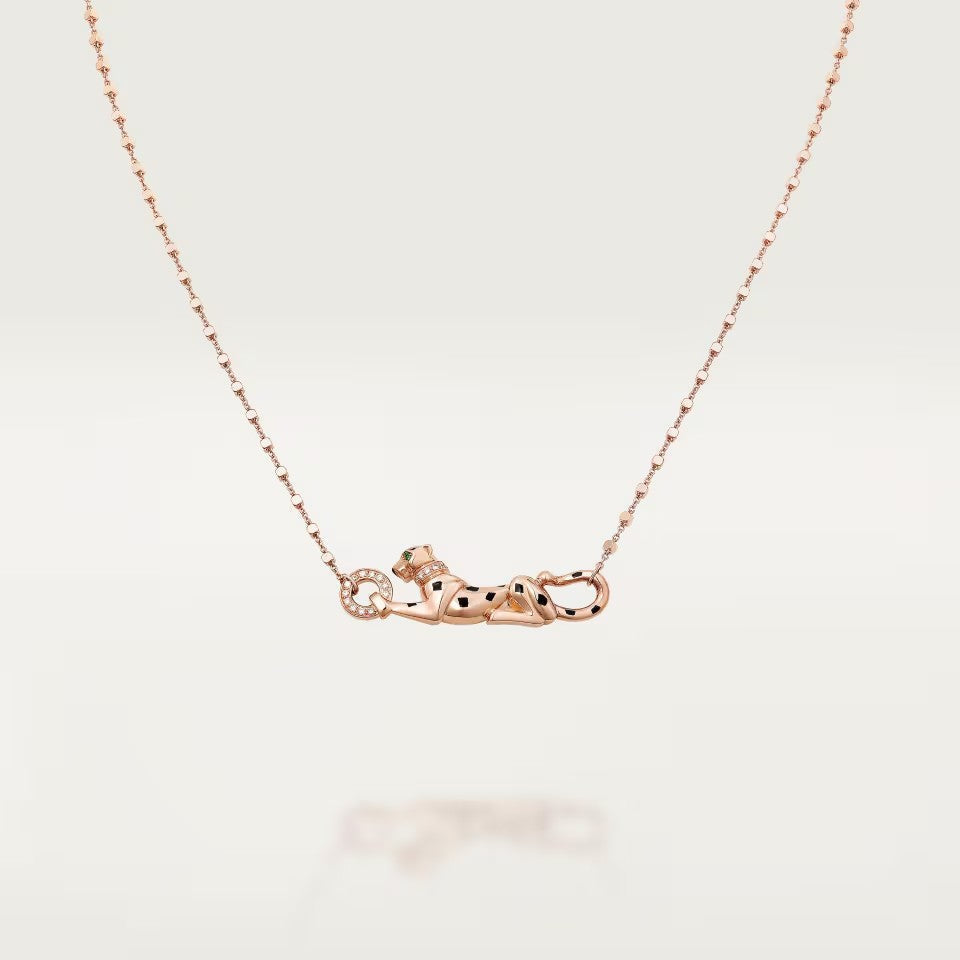 [✨ROSE💎]PANTHERE FULL DIAMOND NECKLACE