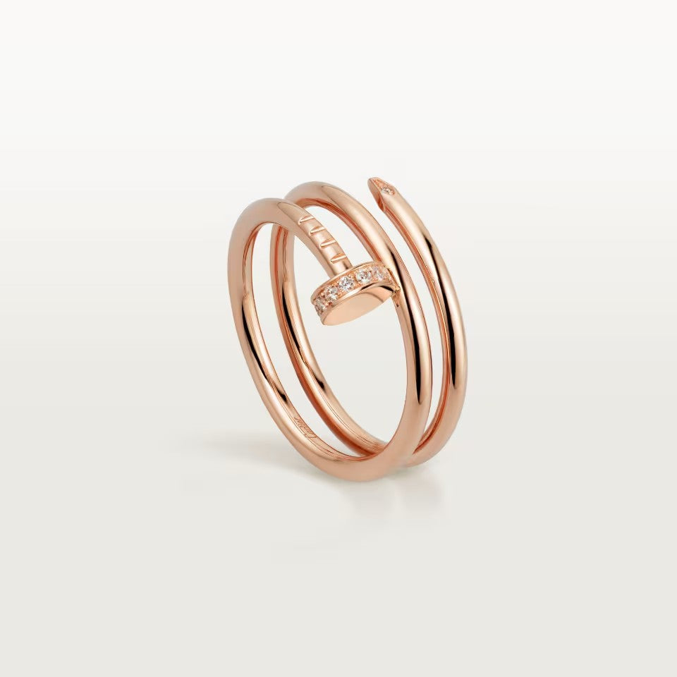[✨ROSE💎]JUSTE RING 4.8MM HALF DIAMOND