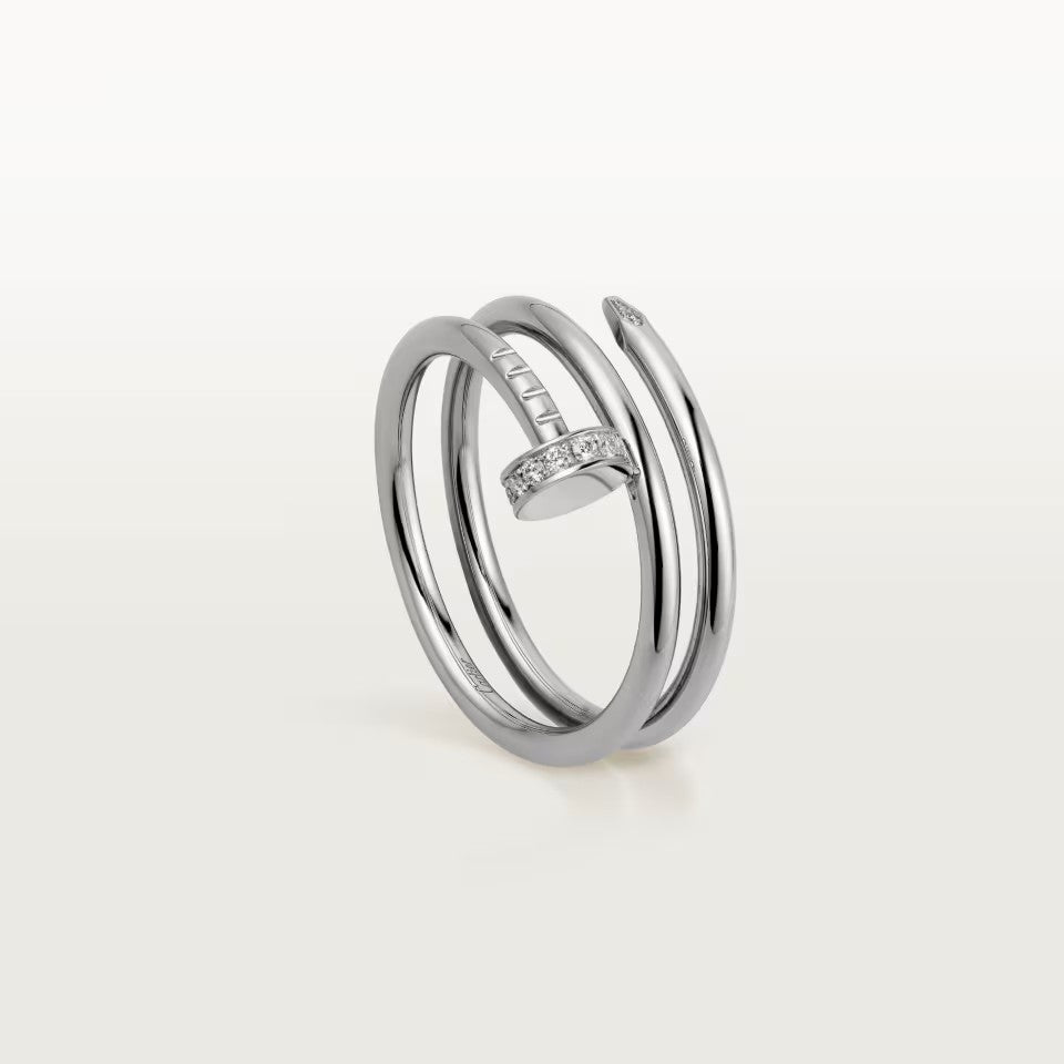 [✨ROSE💎]JUSTE RING 4.8MM HALF DIAMOND