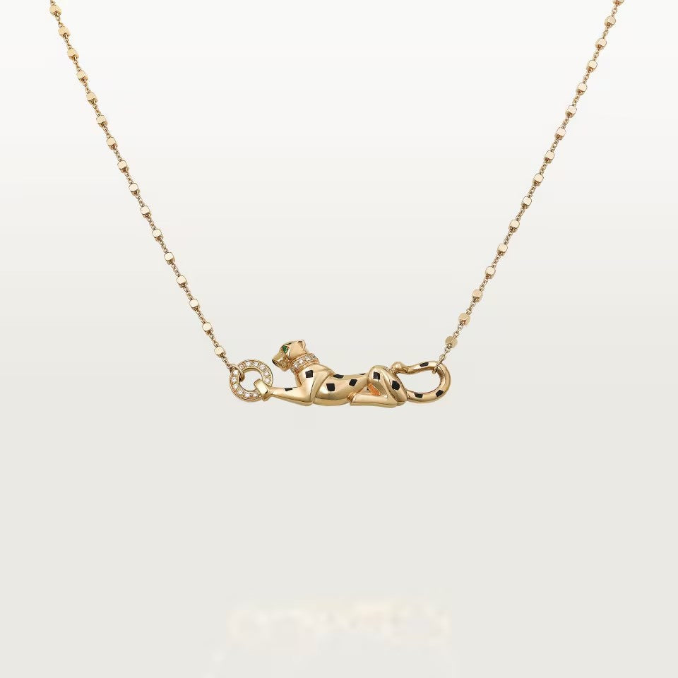 [✨ROSE💎]PANTHERE FULL DIAMOND NECKLACE