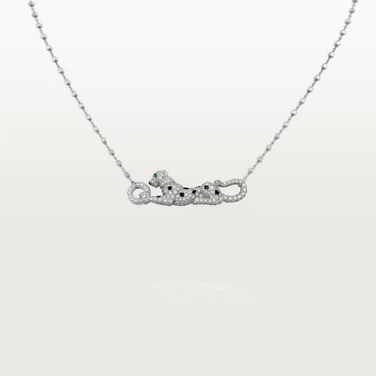 [✨ROSE💎]PANTHERE PAVED DIAMOND NECKLACE