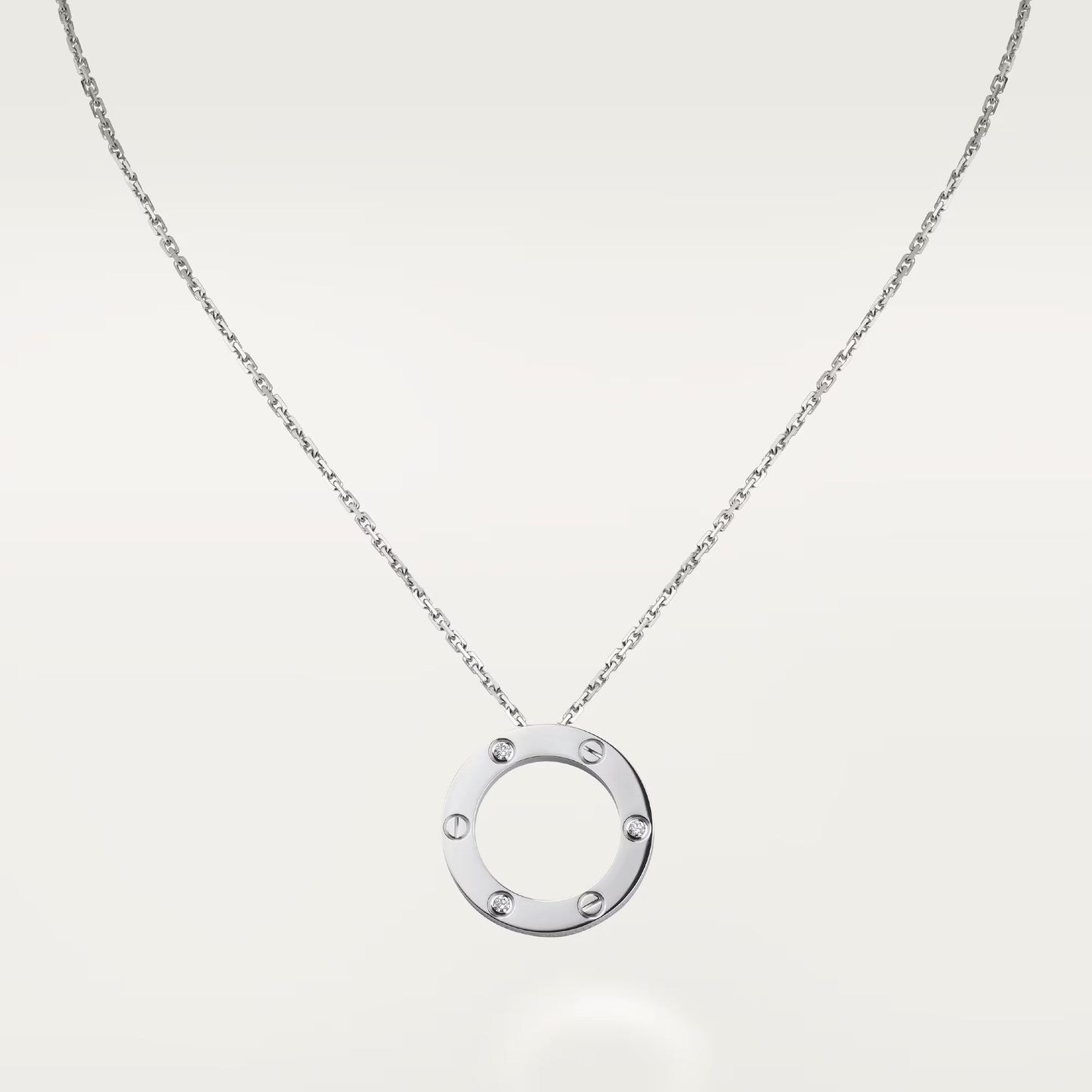 [✨ROSE💎]LOVE NECKLACE 16MM 3 DIAMONDS