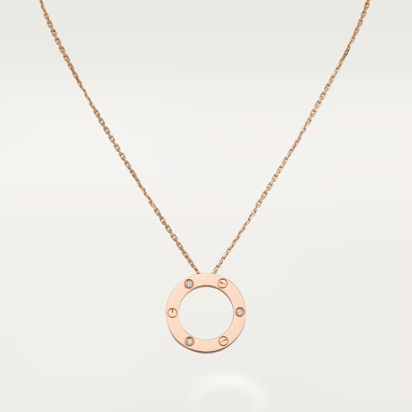 [✨ROSE💎]LOVE NECKLACE 16MM 3 DIAMONDS