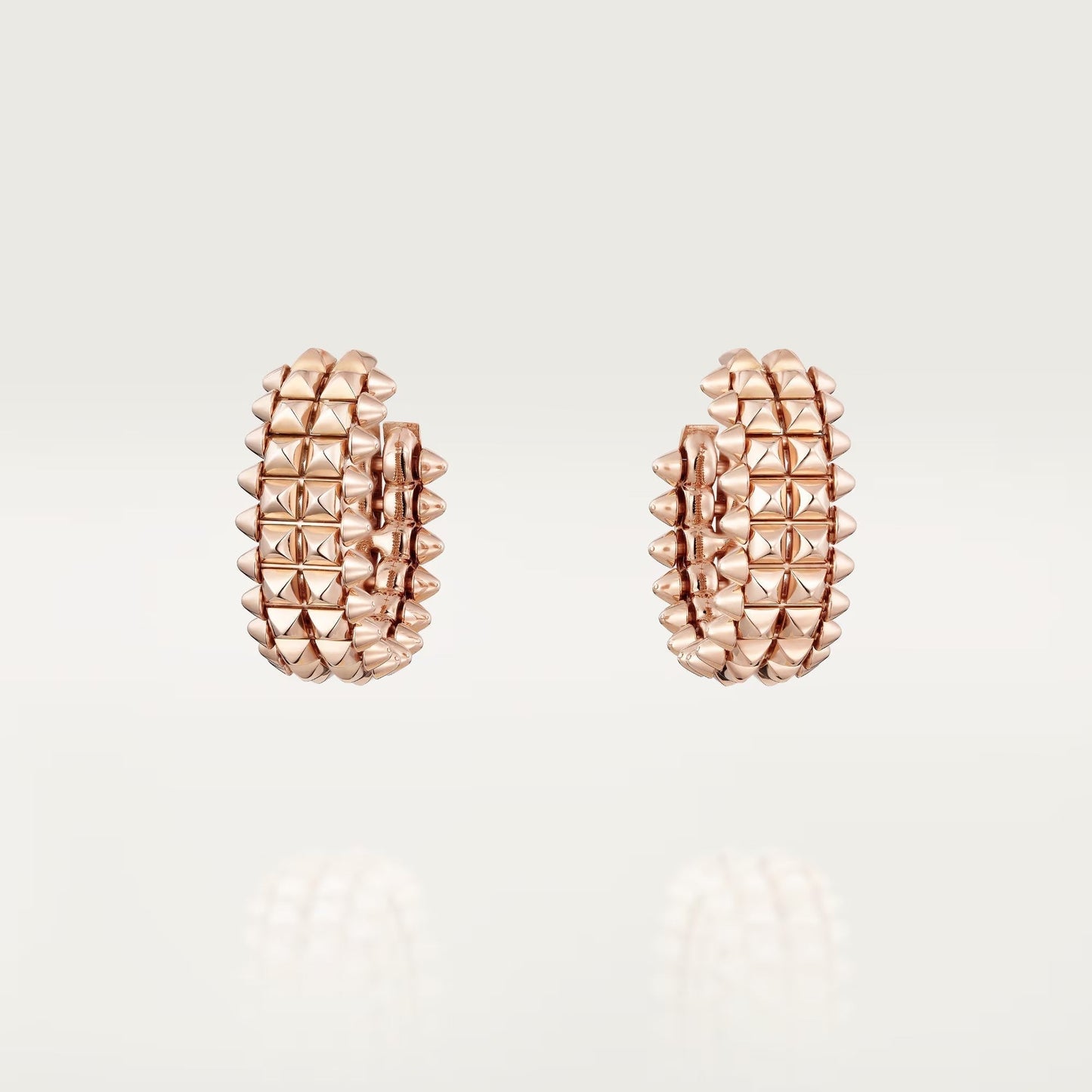 [✨ROSE💎]CLASH 9.2MM DOUBLE ROW EARRINGS