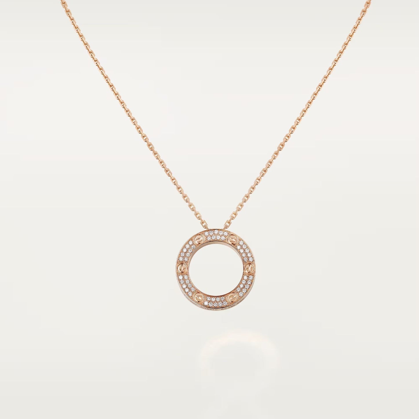 [✨ROSE💎]LOVE NECKLACE 16MM  FULL DIAMOND