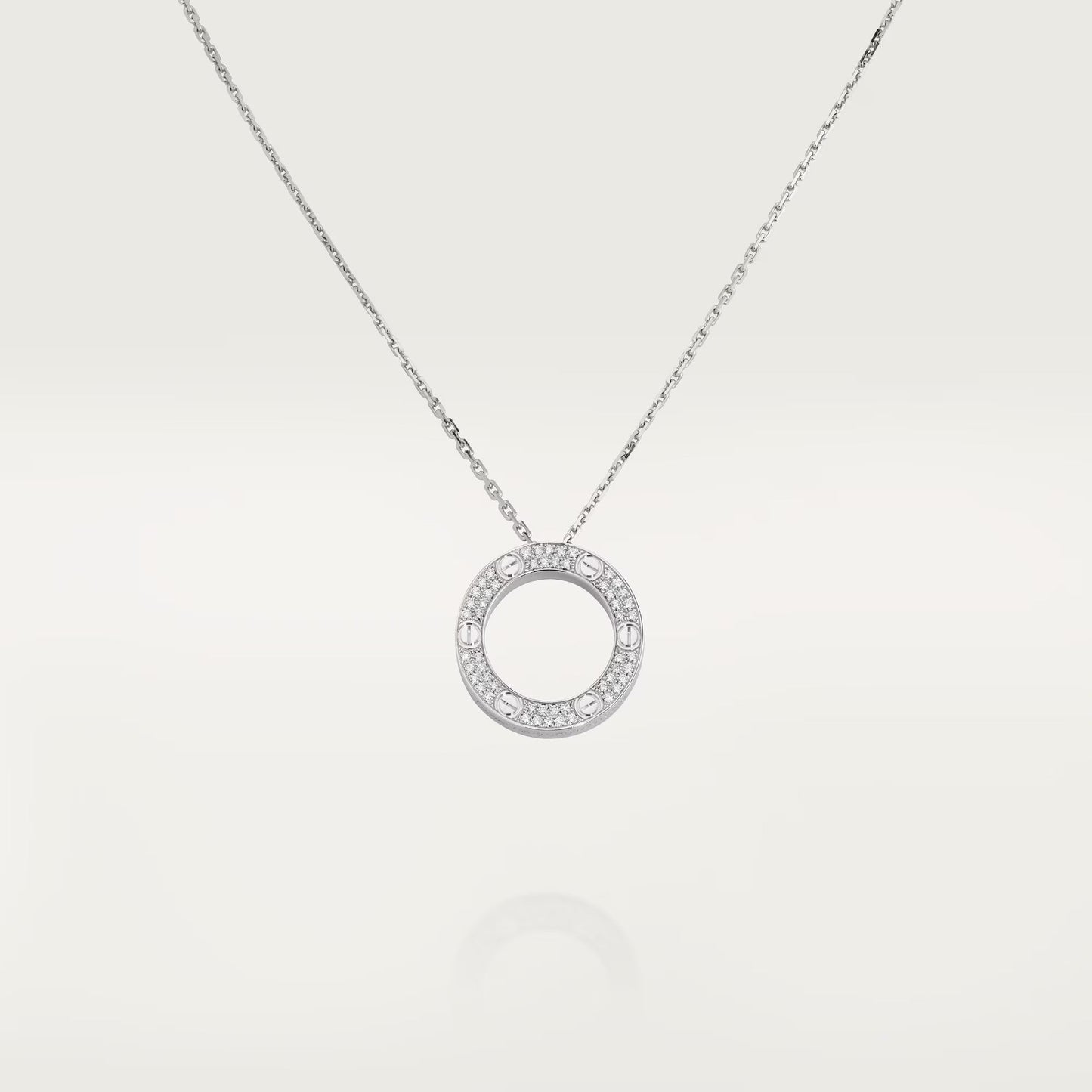 [✨ROSE💎]LOVE NECKLACE 16MM  FULL DIAMOND