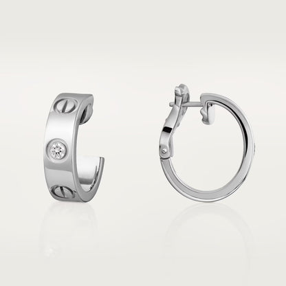 [✨ROSE💎]LOVE EARRINGS 5.7MM 2 DIAMONDS
