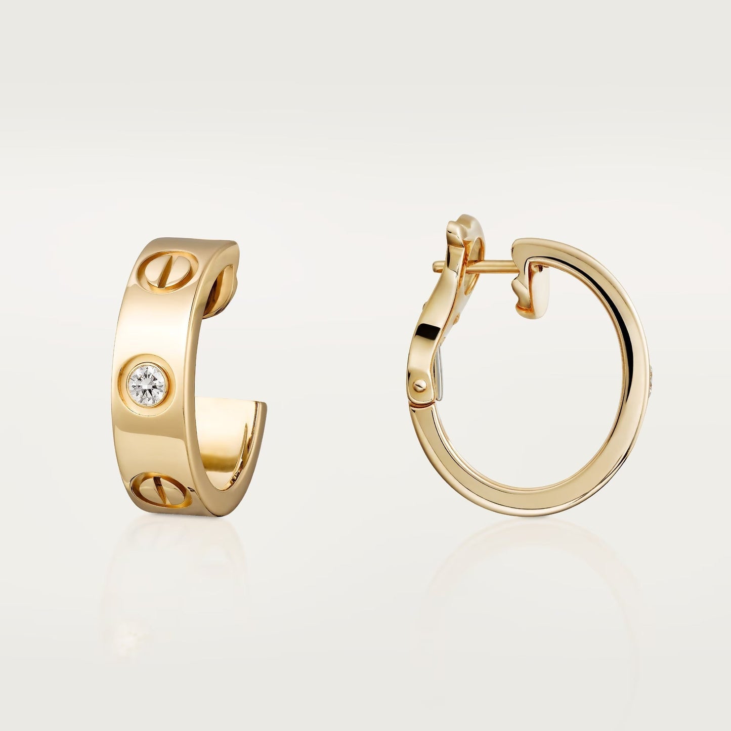 [✨ROSE💎]LOVE EARRINGS 5.7MM 2 DIAMONDS